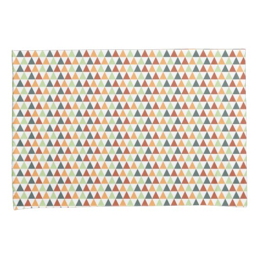 小カラフル三角形秋幾何学的パターン 枕カバー (正面右)