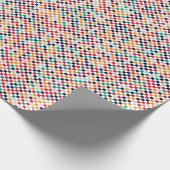 小カラフル二乗幾何学模様 ラッピングペーパー (角)