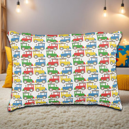 小カラフル列車のパターン アクセントクッション