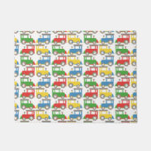 小カラフル列車のパターン ドアマット (正面)