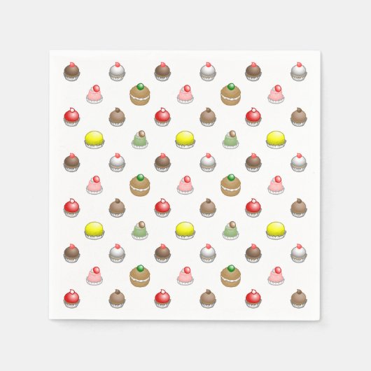 小カラフル菓子 スタンダードカクテルナプキン (正面)
