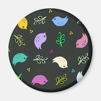 小カラフル鳥の模様 マグネット