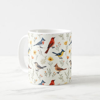 小カラフル鳥 コーヒーマグカップ