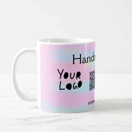 小ガーリー事業の手作りギフト愛QR作り コーヒーマグカップ (左)