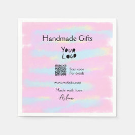 小ガーリー事業の手作りギフト愛QR作り スタンダードカクテルナプキン