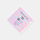 小ガーリー事業の手作りギフト愛QR作り スタンダードカクテルナプキン (角)