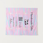 小ガーリー事業の手作りギフト愛QR作り タペストリー (正面(横))