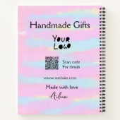 小ガーリー事業の手作りギフト愛QR作り ノートブック (裏面)
