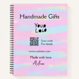 小ガーリー事業の手作りギフト愛QR作り ノートブック