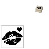 小キスをする唇 ラバースタンプ (押印)