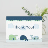 小クジラのベビーシャワーサンキューカード サンキューカード (スタンド正面)