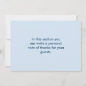 小クジラのベビーシャワーサンキューカード サンキューカード (裏面)