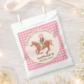小クール女性のカーボーイと馬の誕生日パーティー フェイバーバッグ (クリップ留めされた状態)