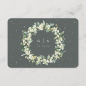 小グリーンスノーベリー+ユーカリ結婚の詳細 エンクロージャーカード (裏面)