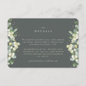 小グリーンスノーベリー+ユーカリ結婚の詳細 エンクロージャーカード (正面)