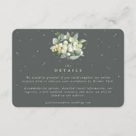 小グリーンスノーベリー+ユーカリ結婚の詳細 エンクロージャーカード