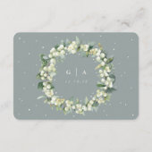 小グリーンスノーベリー+ユーカリ詳細/RSVP エンクロージャーカード (裏面)