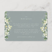小グリーンスノーベリー+ユーカリ詳細/RSVP エンクロージャーカード (正面)