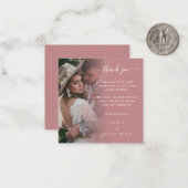 小サイズ |ほこりっぽいバラ写真結婚の皆様に感謝 ノートカード (正面/裏面インサイチュ)