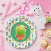 小サボテン ペーパープレート (パーティー)