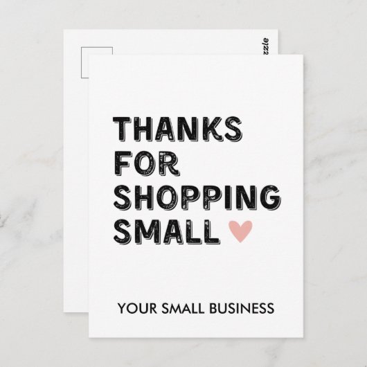 小サンキューショッピング |中小規模企業 ポストカード (正面/裏面)