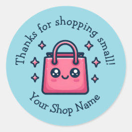 小ショッピング向け可愛感謝していい小規模企業 ラウンドシール