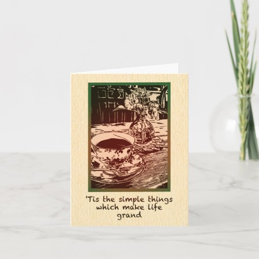 小シンプルさい4" x 5.6インチ折り畳みノートカード ノートカード (正面)