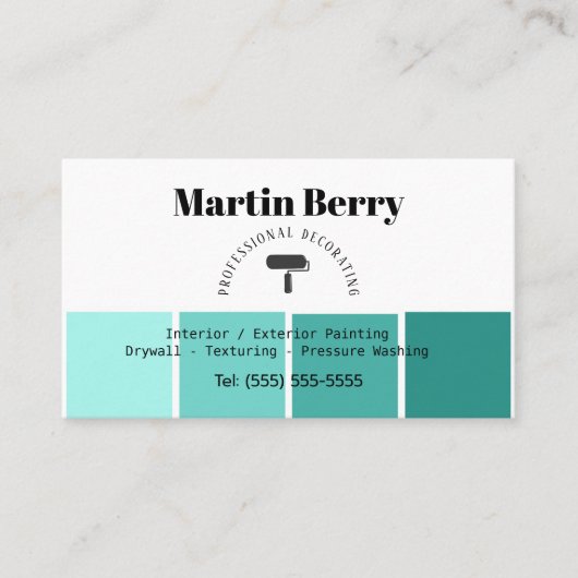 小シンプルさなの画家とデコレータのインテリアデザイン 名刺 (正面)