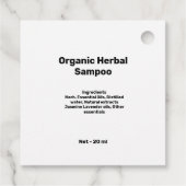 小シンプルミニマル手作りビジネスGIFTラベル フェイバータグ (裏面)