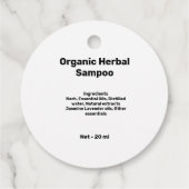 小シンプルミニマル手作りビジネスGIFTラベル フェイバータグ (裏面)