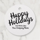 小シンプル企業の商ギフトラベル フェイバータグ (裏面)