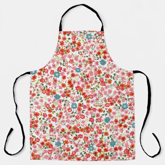 小シンプル型の花の可愛い柄。高 – c エプロン (正面)