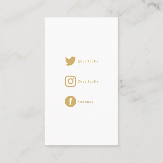 小シンプル型金ゴールド幾何学的イヤリングディスプレイ 名刺 (裏面)