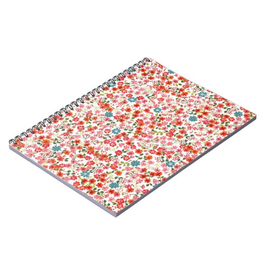 小シンプル形の花の可愛い柄。高 – c ノートブック (左側)