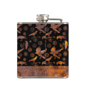 小スタームパンクカラフルラスティギアとカラス フラスク (裏面)