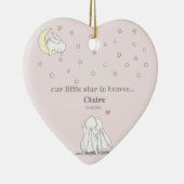 小スター天国かわいい失われた子どもの記念碑 セラミックオーナメント (右)