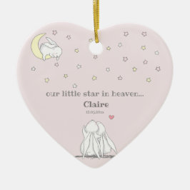 小スター天国かわいい失われた子どもの記念碑 セラミックオーナメント