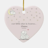 小スター天国かわいい失われた子どもの記念碑 セラミックオーナメント (裏面)