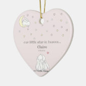 小スター天国かわいい失われた子どもの記念碑 セラミックオーナメント (左)