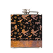 小ステームパンクラスティギアとカラス名前をカスタムする フラスク (裏面)