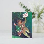 小ソ連の宇宙飛行士の少年が新年を祝う ポストカード (スタンド正面)