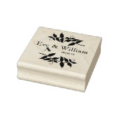 小トンボと枝と葉デザイン ラバースタンプ (スタンプ)