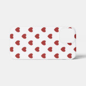 小ハート白と赤の電話ケース iPhoneケース (裏面横)