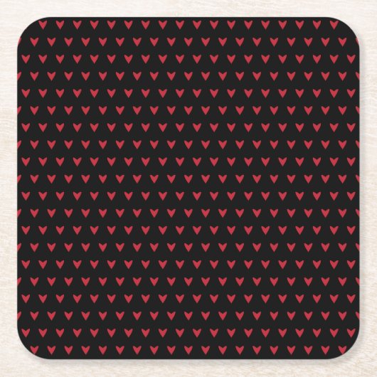 小ハート結婚ズ スクエアペーパーコースター (正面)