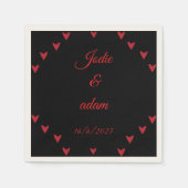 小ハート結婚ズ スタンダードカクテルナプキン (正面)