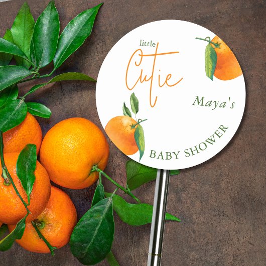 小パーソナライズされたかわいこちゃん赤ちゃんシャワー ラウンドシール