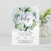 小パーソナライズされたさなかぼちゃの赤ちゃんシャワー 招待状 (スタンド正面)