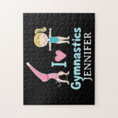 小パーソナライズされたさな体操少女、私は体操が大好き ジグソーパズル (縦)