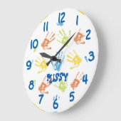 小パーソナライズされたカラフル針の時計 ラージ壁時計 (傾斜)