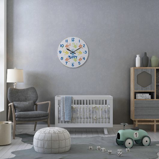 小パーソナライズされたカラフル針の時計 ラージ壁時計